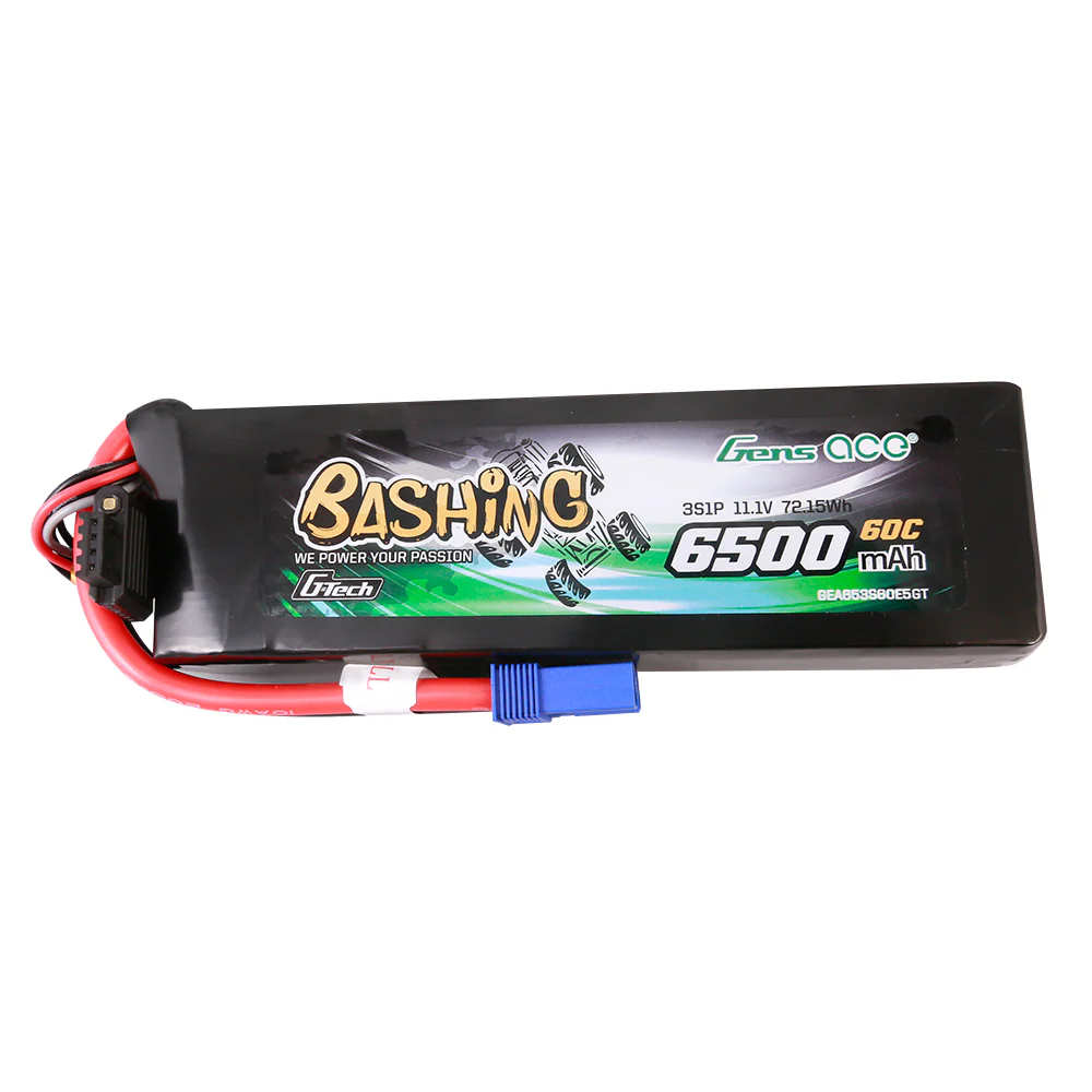 GensAce GEA653S60E5GT G-Tech 6500mAh 11.1V 60C 3S Lipo Battery Pack with EC5-Bashing Series - 2