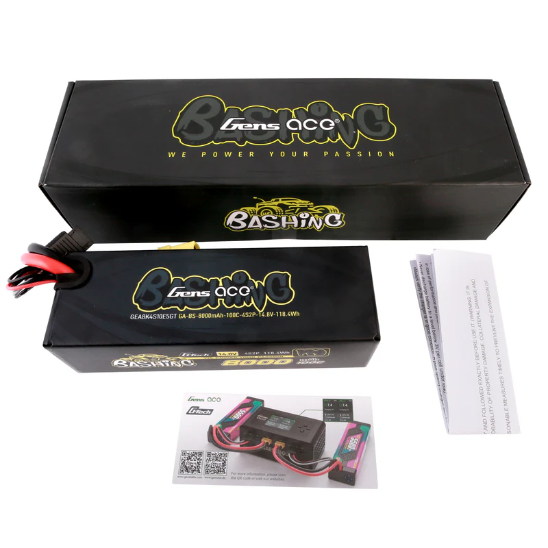 GensAce GEA8K4S10E5GT G-Tech 8000mAh 14.8V 100C 4S2P Lipo Battery Pack with EC5-Bashing Series - 5