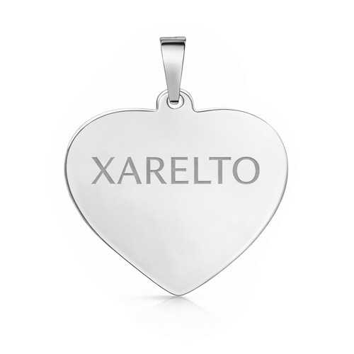 Xarelto sydän korut suuri Sterling Silver