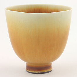 Berndt Friberg (1958) Unique Golden Brown Haresfur Bowl 7 cm