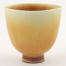 Berndt Friberg (1958) Unique Golden Brown Haresfur Bowl 7 cm