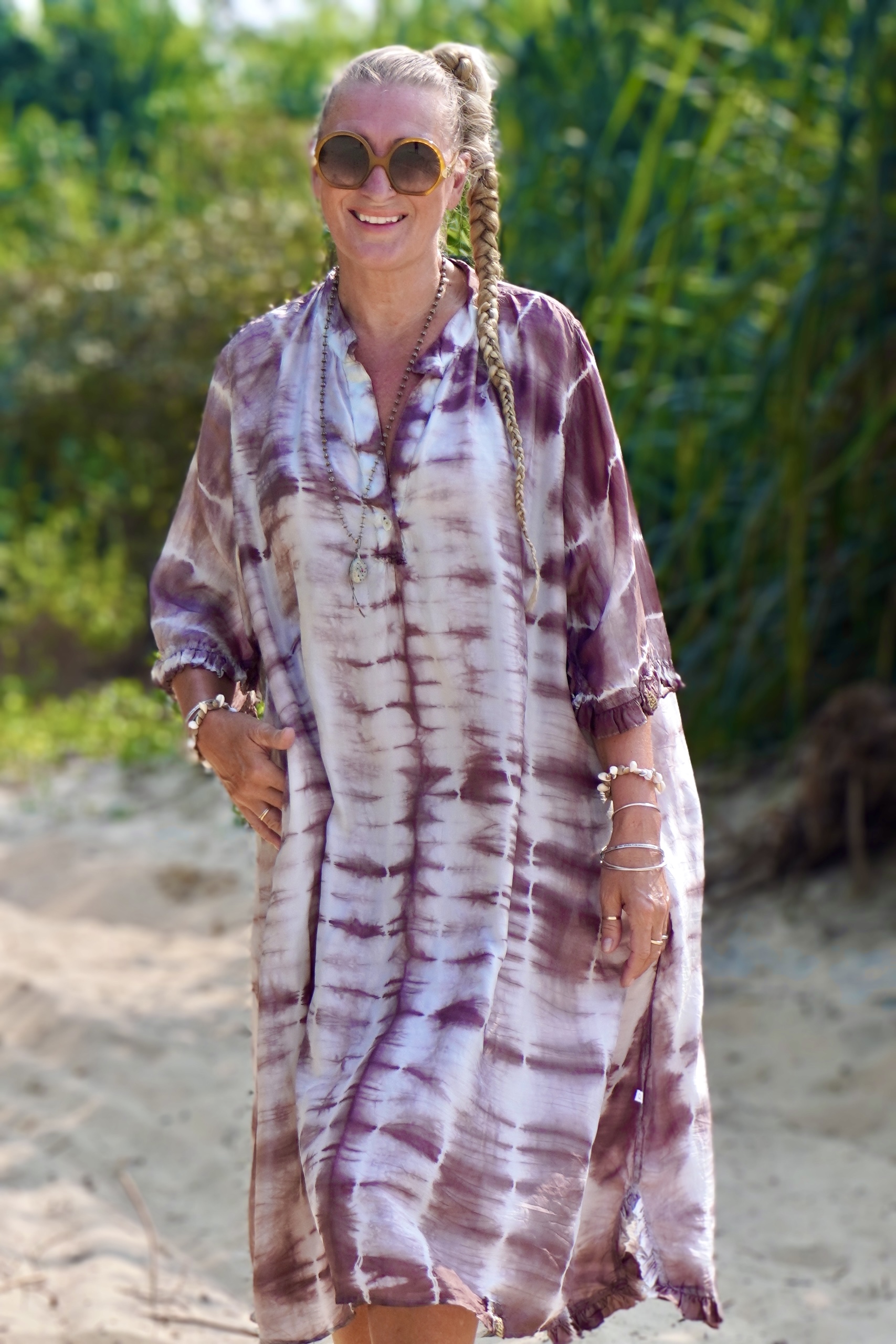 ASH IMANI SILK LONG DRESS ZANZIBAR MINT  - 5