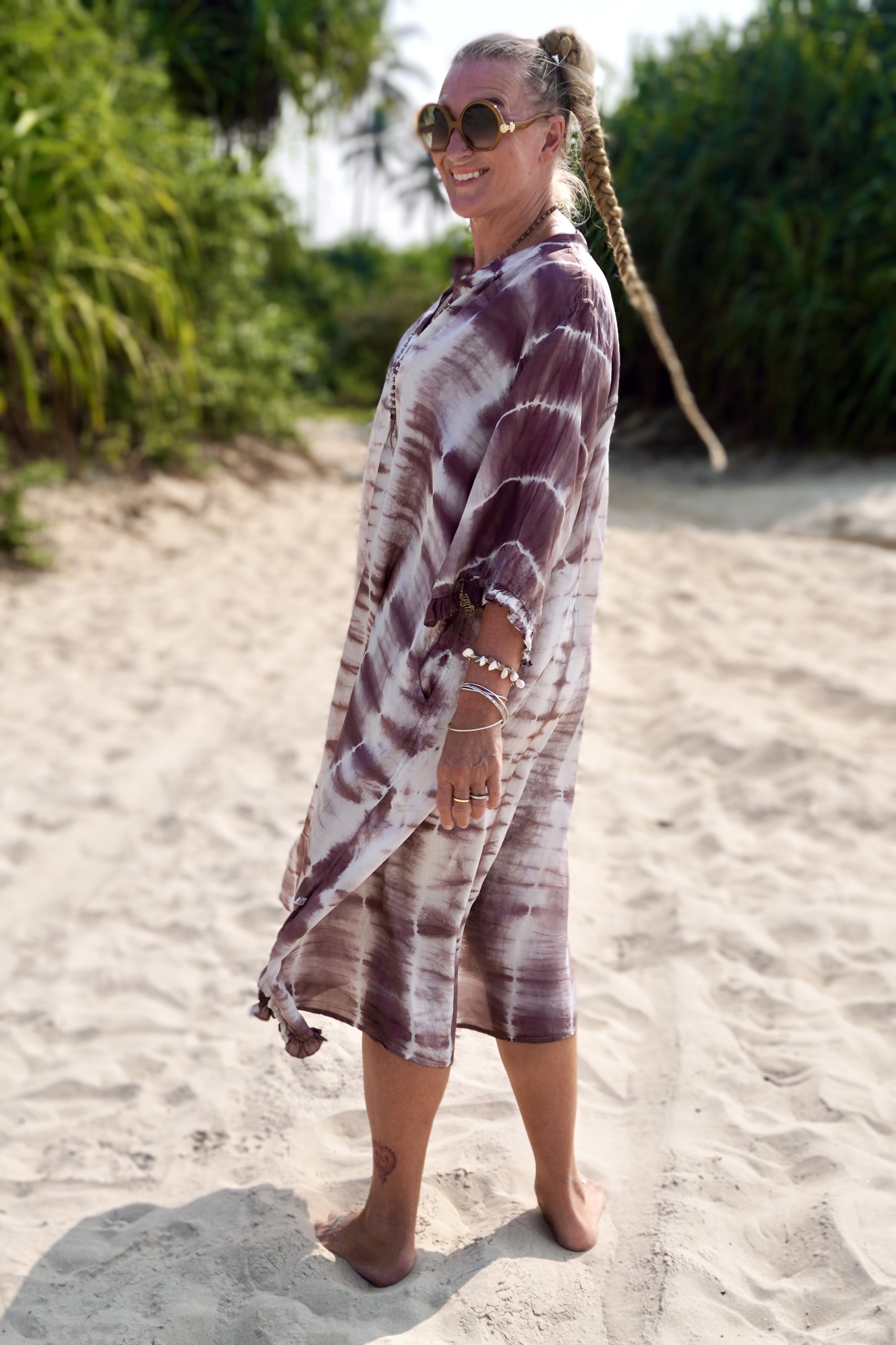 ASH IMANI SILK LONG DRESS ZANZIBAR MINT  - 6