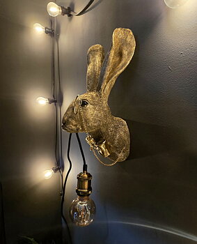 Vägglampa - Mr Golden Rabbit