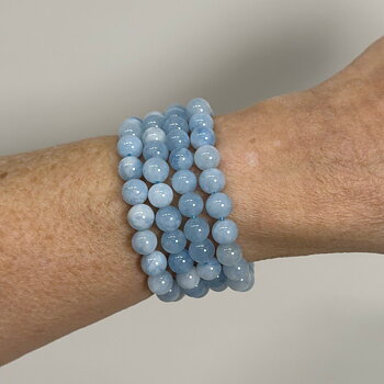 Armband ljusblå pärlor /styck