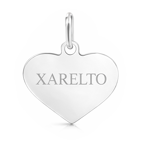 Xarelto sydän korut pieni Sterling Silver