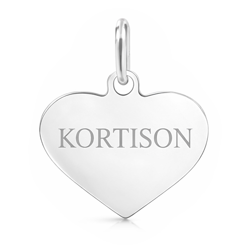 Kortisoni sydän korut pieni Sterling Silver