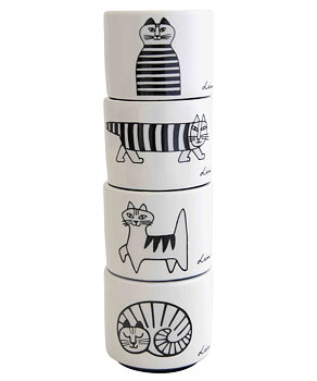 Egg cup 4-pack Lisa Larson Cats