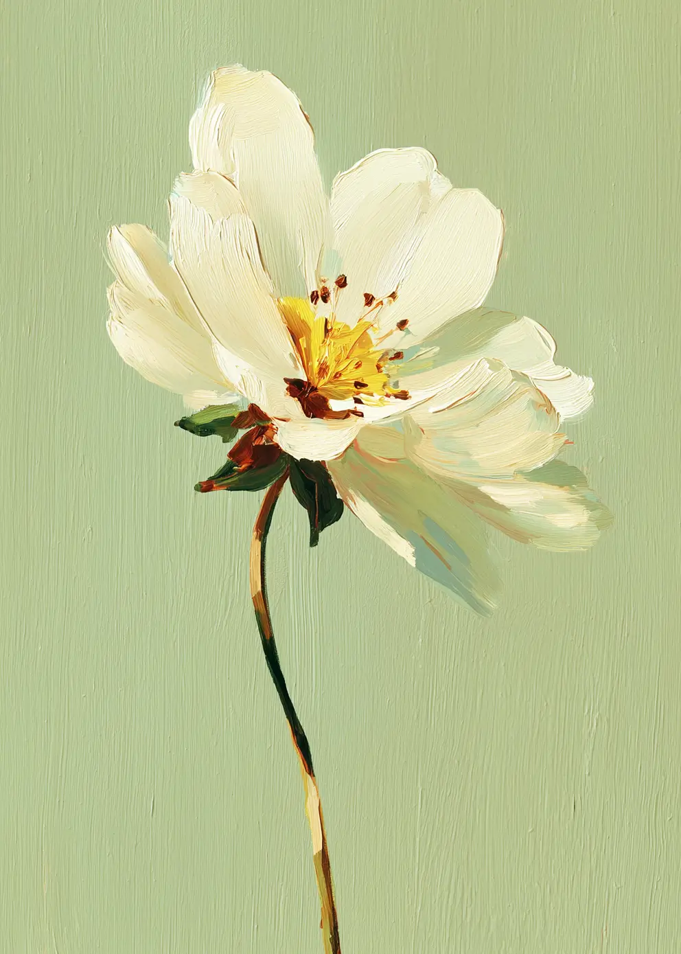 Leinwandbild - White Wildflower