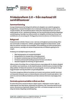 Friskolereform 2.0 – från marknad till samhällsansvar