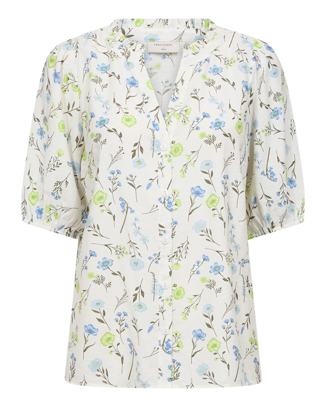 Blus Molli småblommig grön/blå