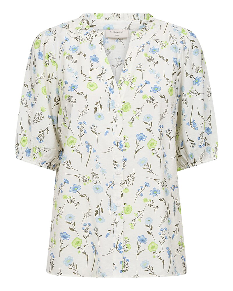 Blus Molli småblommig grön/blå