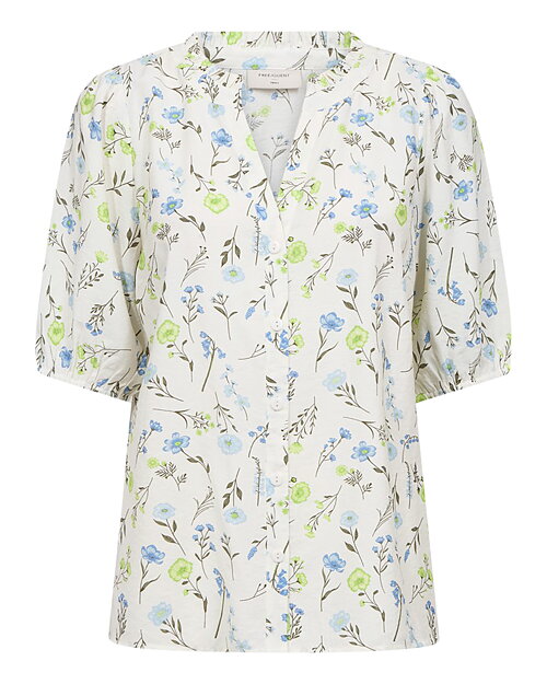 Blus Molli småblommig grön/blå