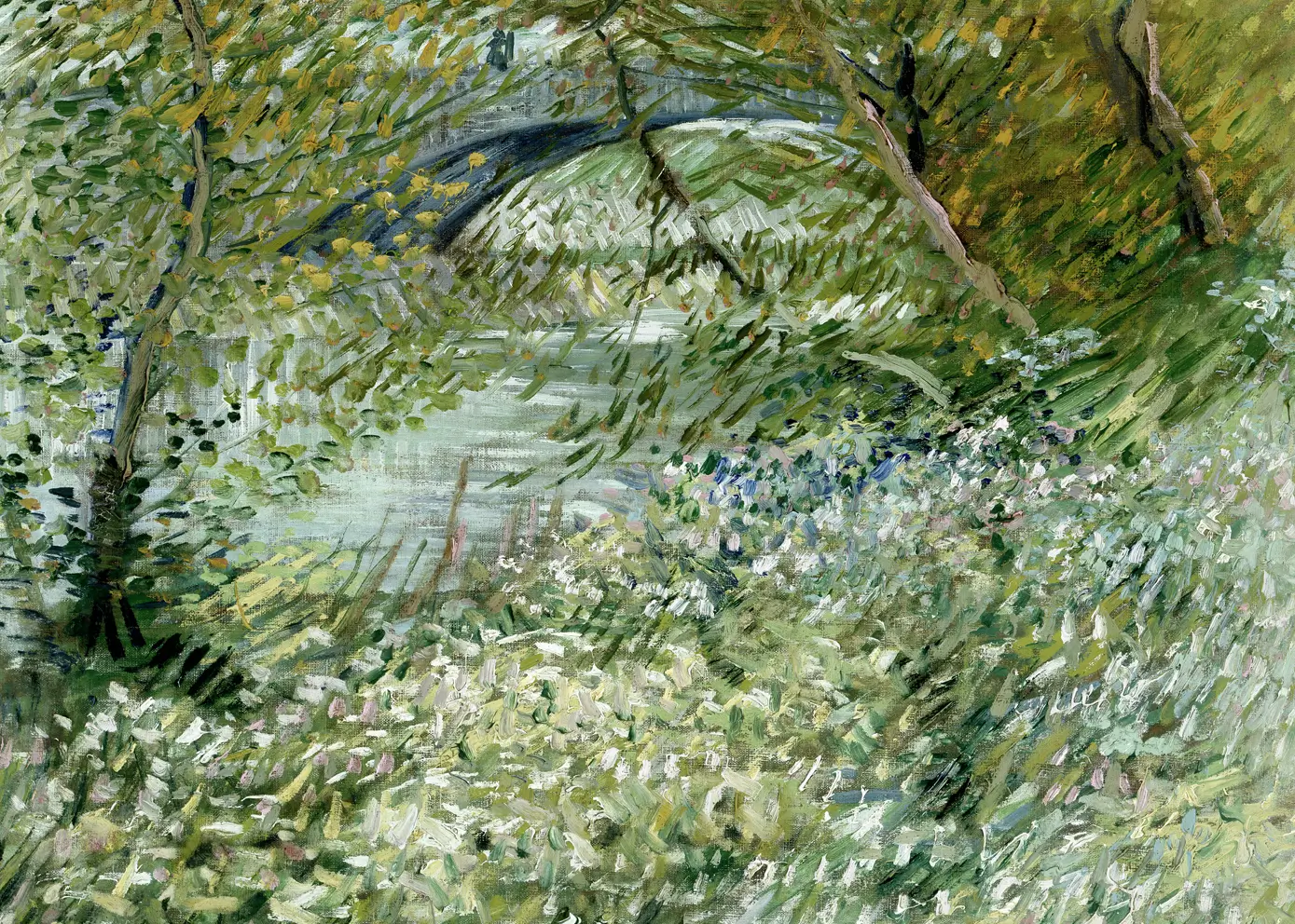 Leinwandbild - VG - River Bank in Springtime