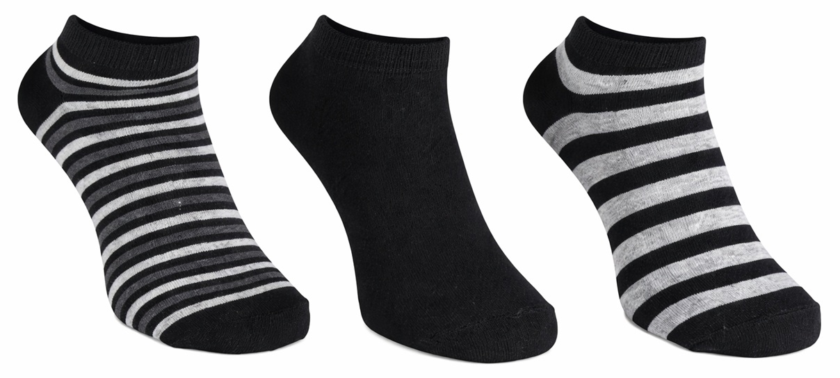 3-Pack Millers Sneakers, Svartmix