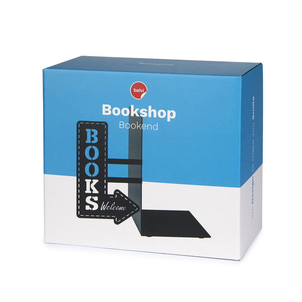 Bokstöd Bookshop svart metall - 2
