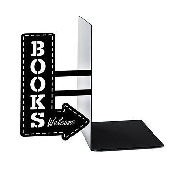 Bokstöd Bookshop svart metall