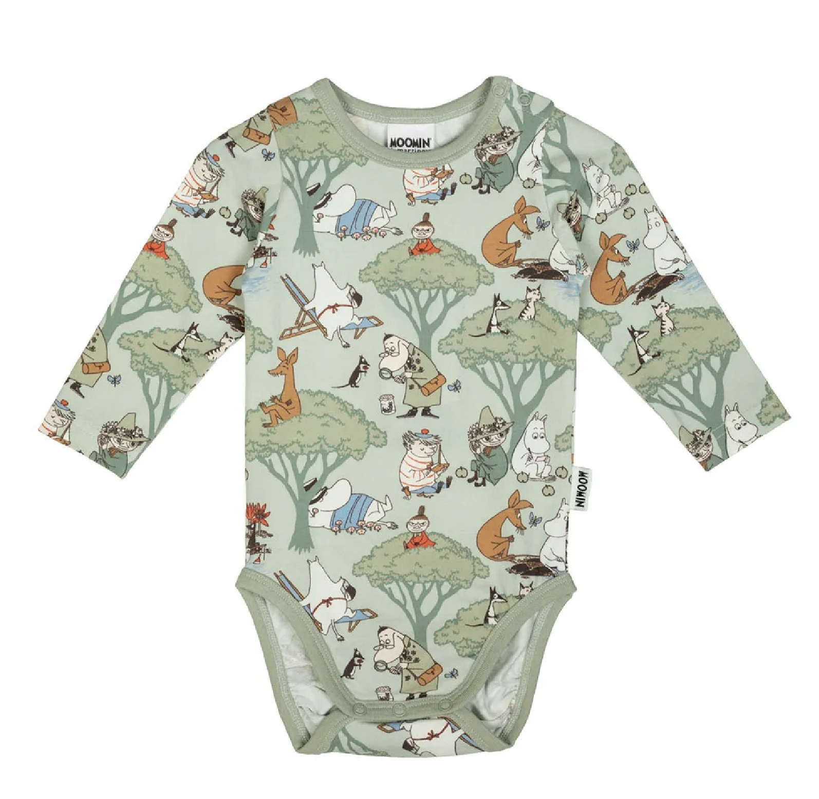 Moomin Baby Body - Holiday light green