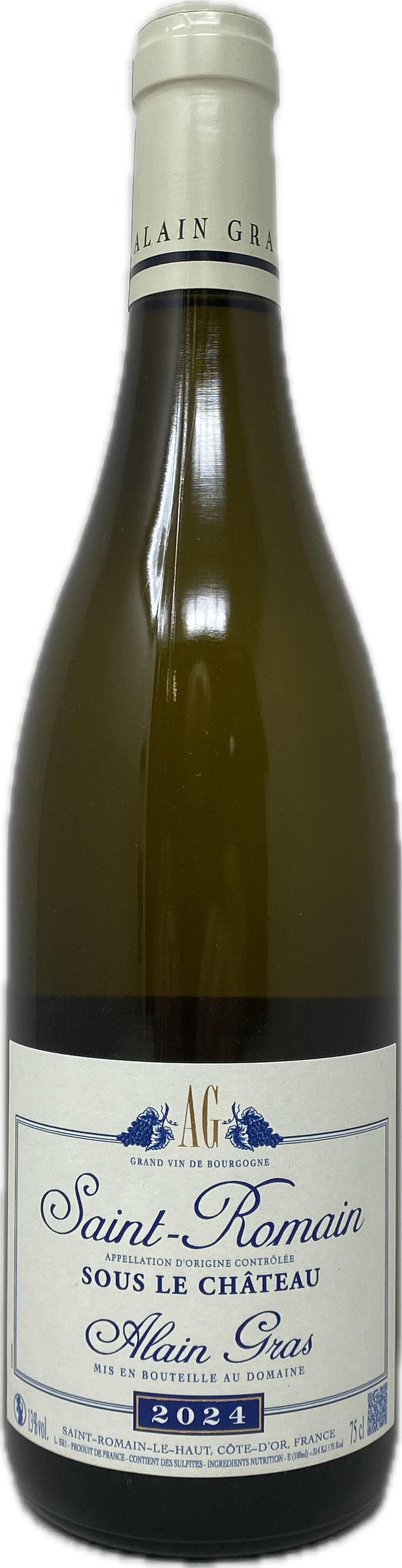  2024 SAINT ROMAIN VIT SOUS LE CHATEAU ALAIN GRAS, 75 cl
