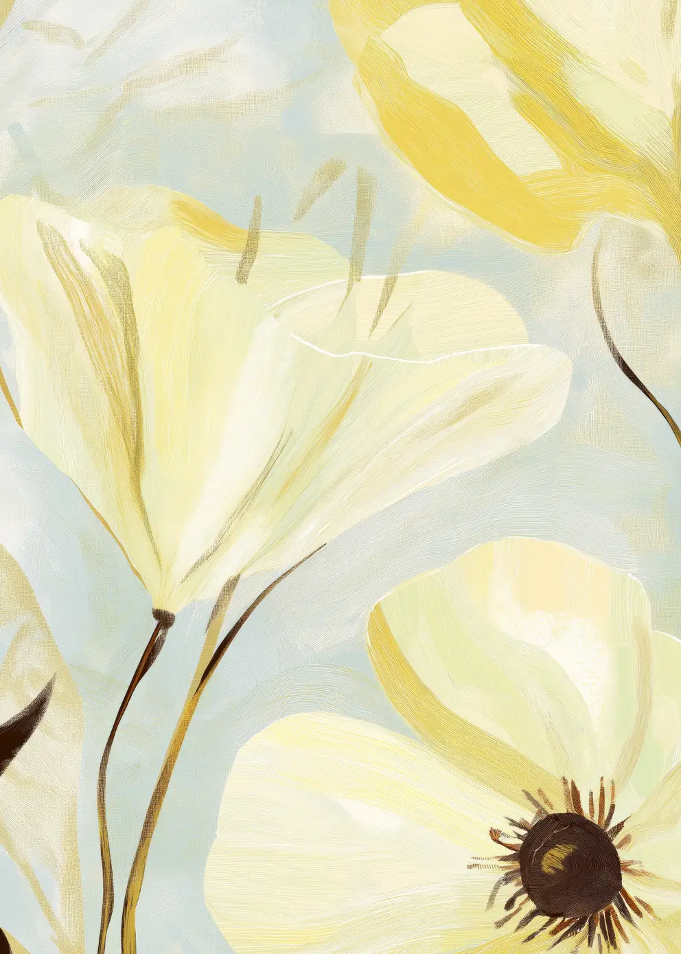 Leinwandbild - Yellow Floral Bloom