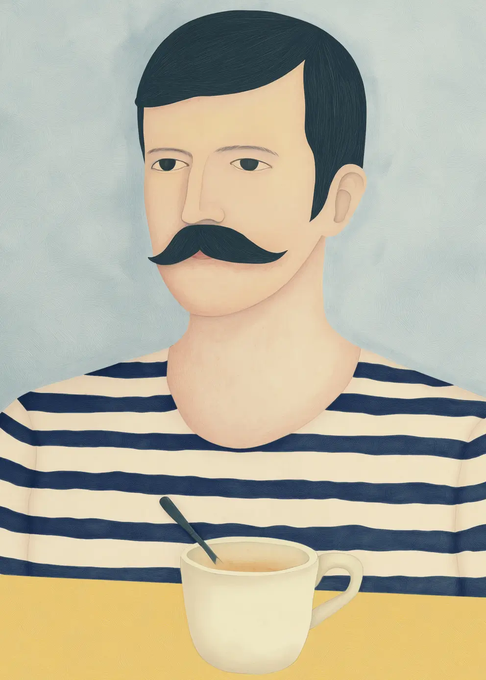 Canvas print - Striped Man Portrait