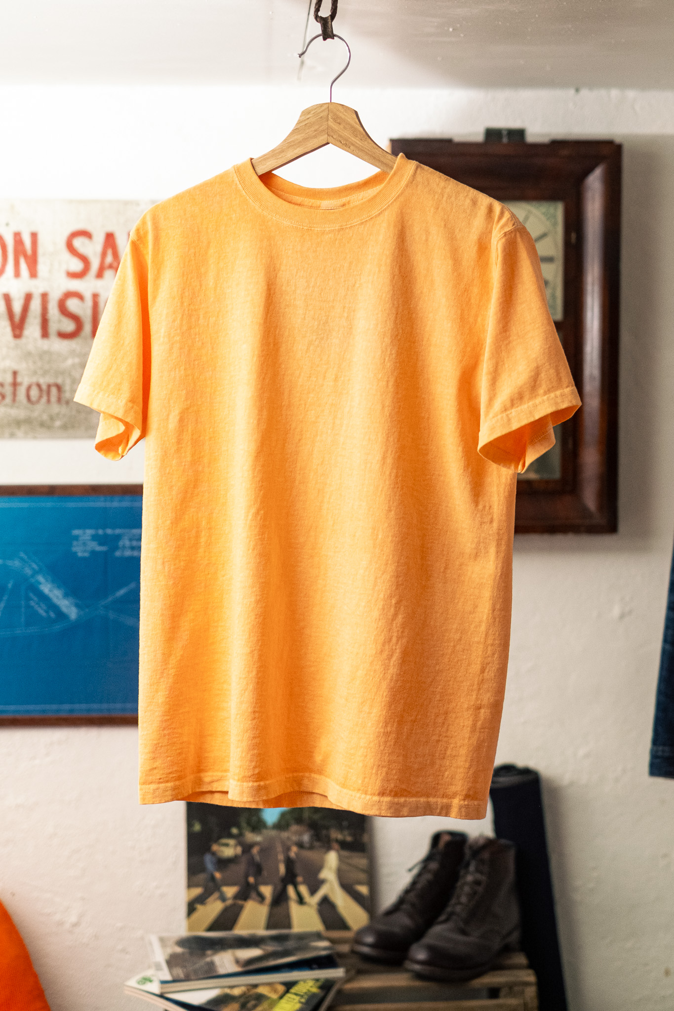 Good On - S/S Crewneck Tee Pigment Citrus