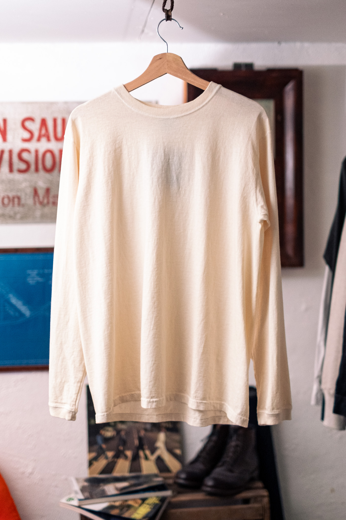 Good On - L/S Crewneck Tee Pigment Natural