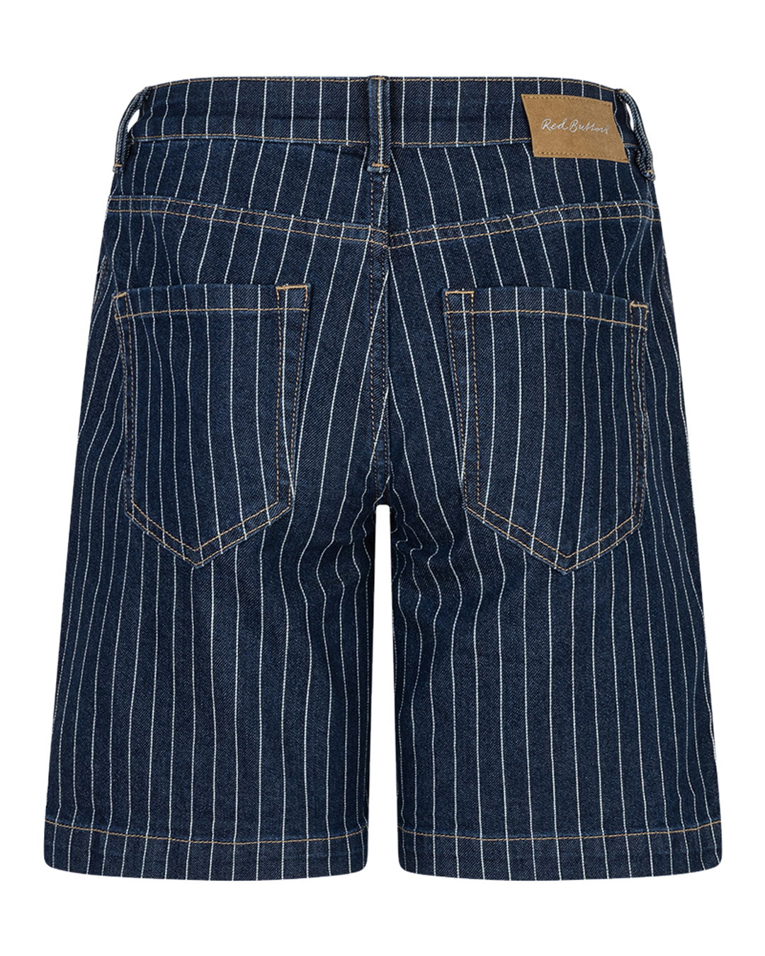 Jeansshorts Bibette knappar randiga mörkblå - 2