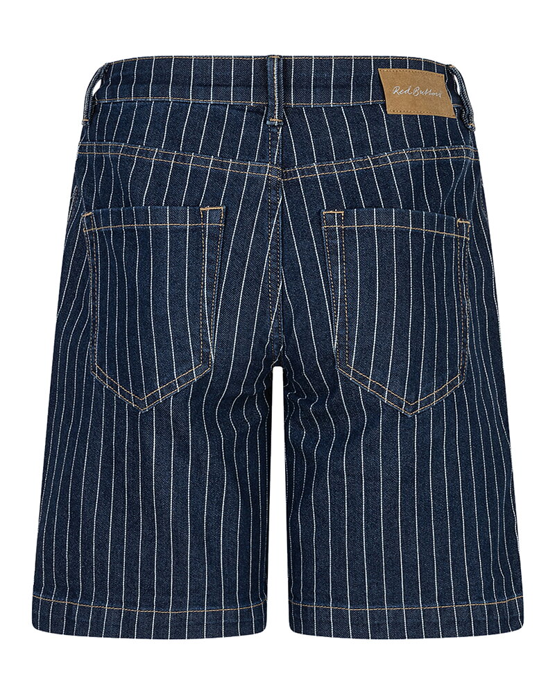 Jeansshorts Bibette knappar randiga mörkblå