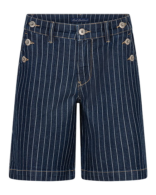 Jeansshorts Bibette knappar randiga mörkblå