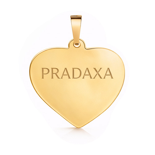 Pradaxa sydän korut suuri 18k kultaa
