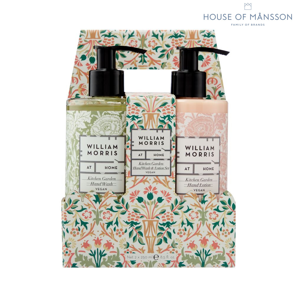 William Morris Kitchen Garden Hand Wash & Lotion Set 250ml
