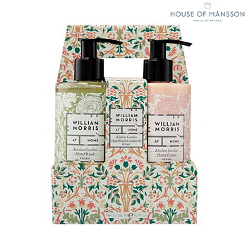 William Morris Kitchen Garden Hand Wash & Lotion Set 250ml