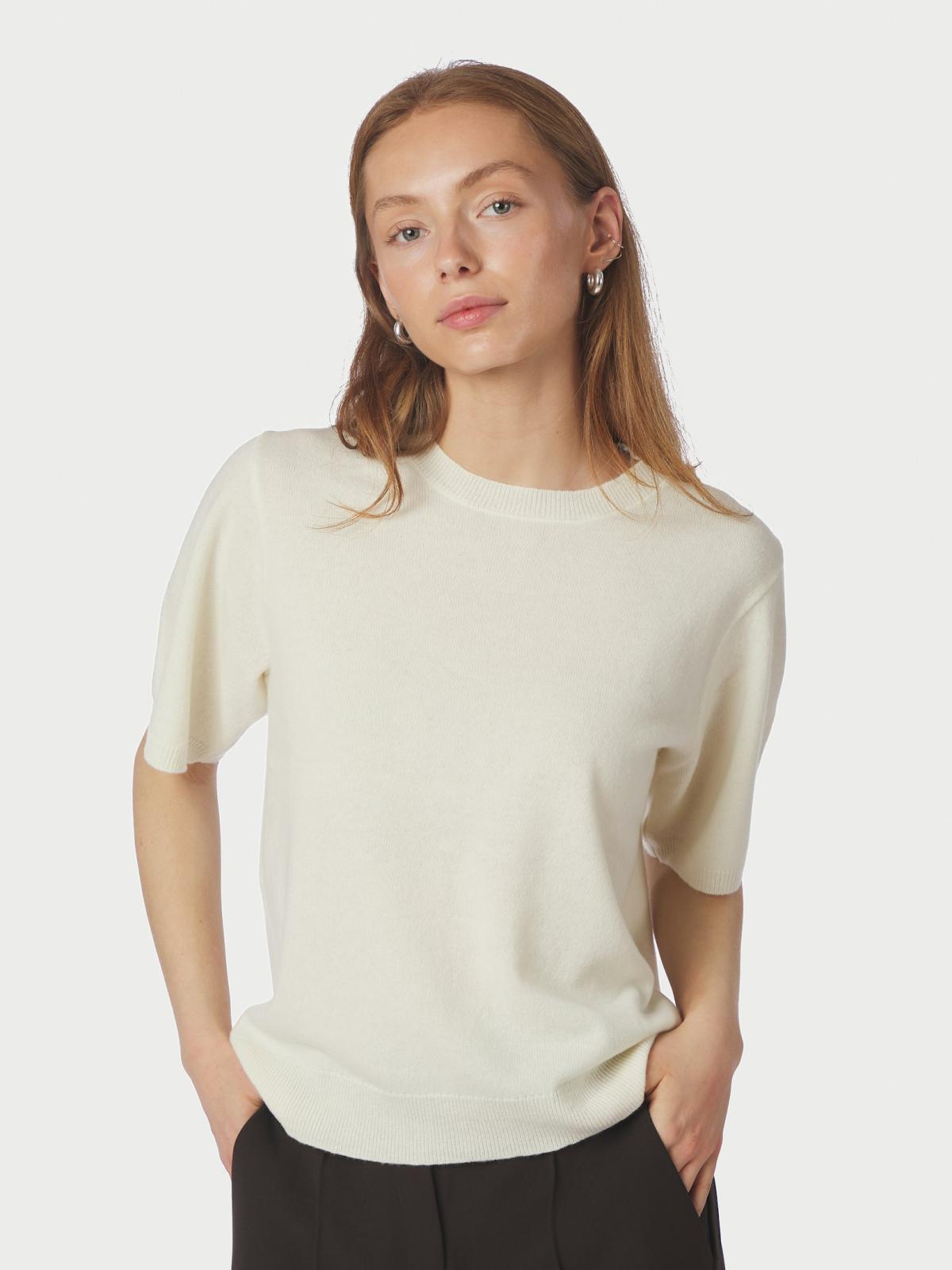 Neo Noir Missy Knit Tee, Creme - 3