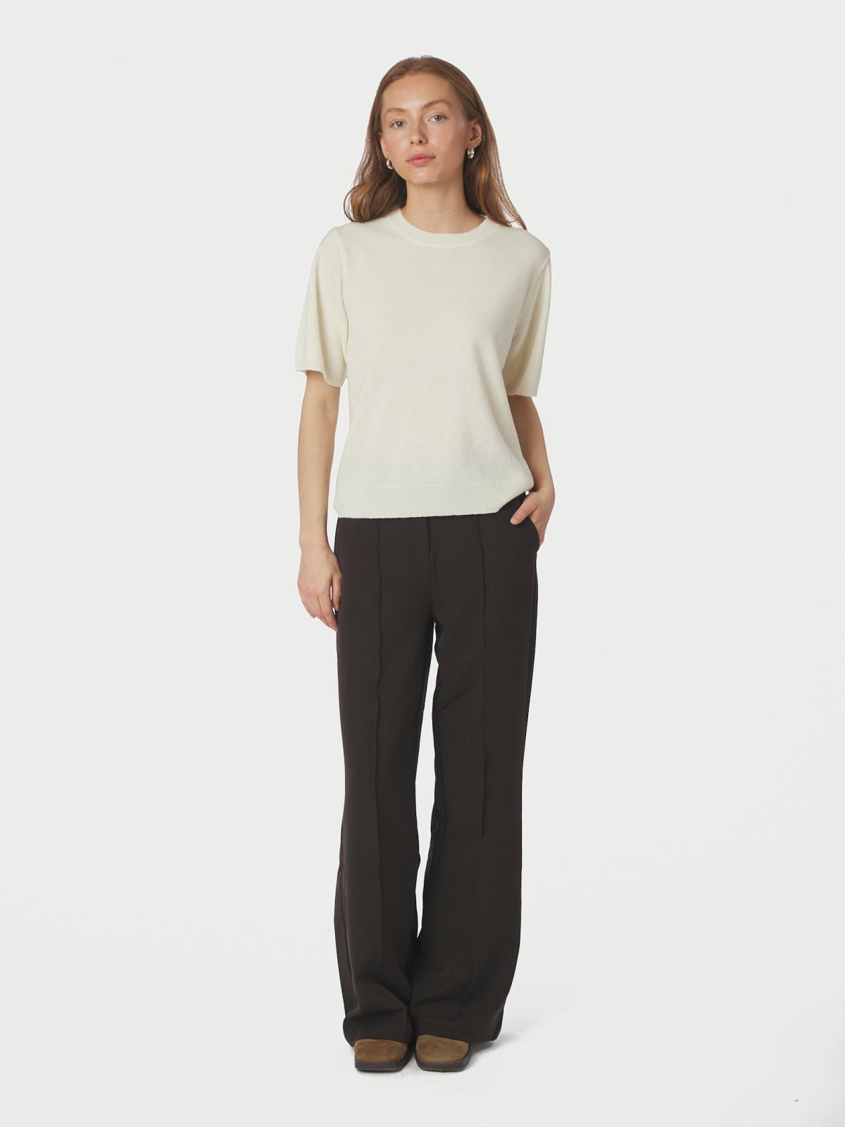 Neo Noir Missy Knit Tee, Creme - 5