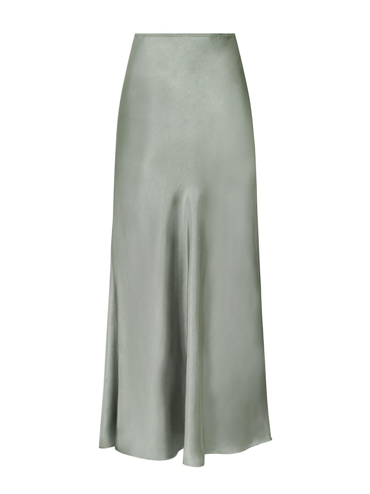 Neo Noir Vicky  Heavy Sateen  Skirt, Smoke Green - 2