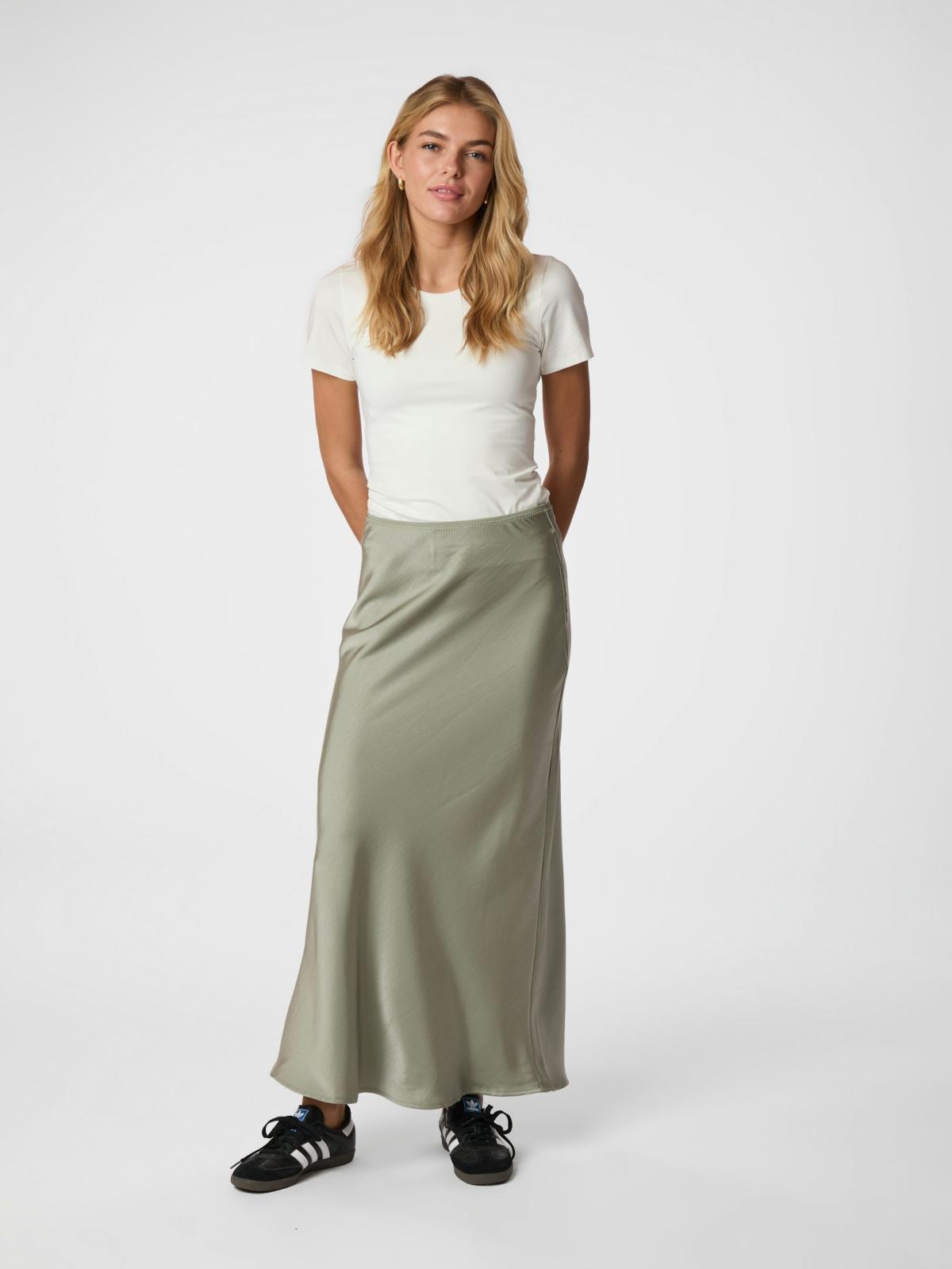Neo Noir Vicky  Heavy Sateen  Skirt, Smoke Green - 9