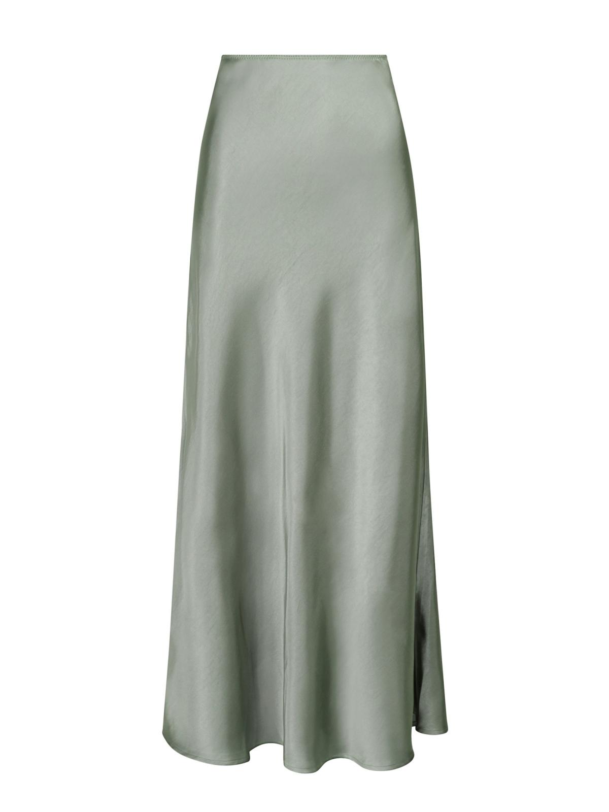Neo Noir Vicky  Heavy Sateen  Skirt, Smoke Green