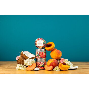Greenleaf Coco Peach Doftljus Tin
