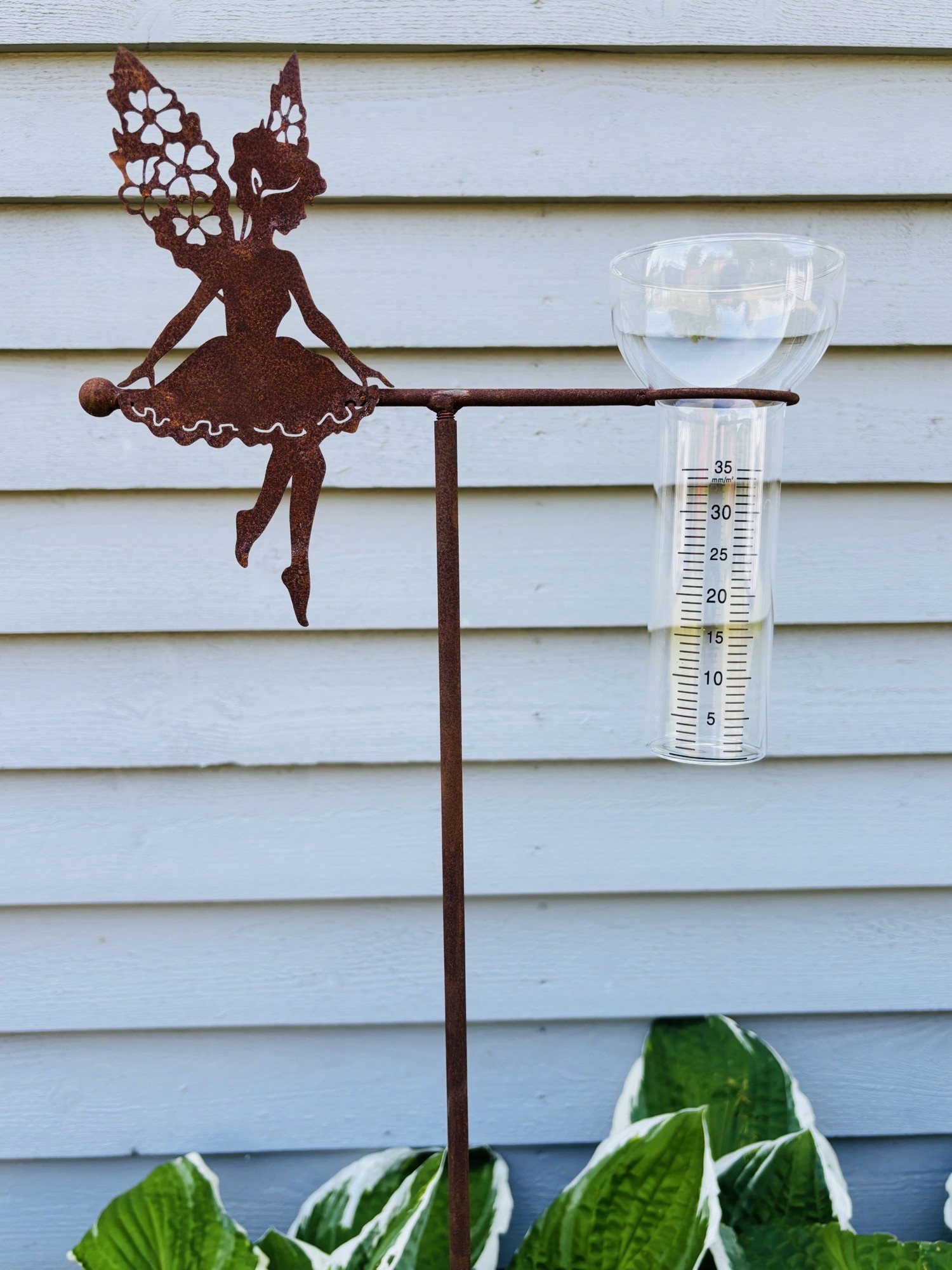 Rain gauge - Sitting Fairy - Rust - 110x27 cm