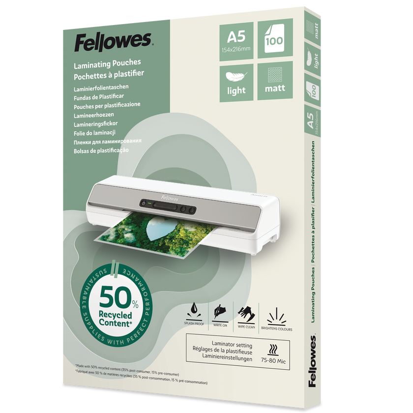 Laminat Recycled A5 matt 100fp