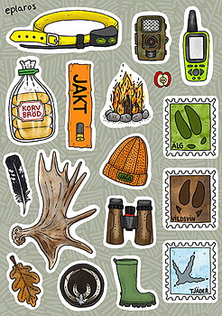 A5 ark - Stickers Jakt