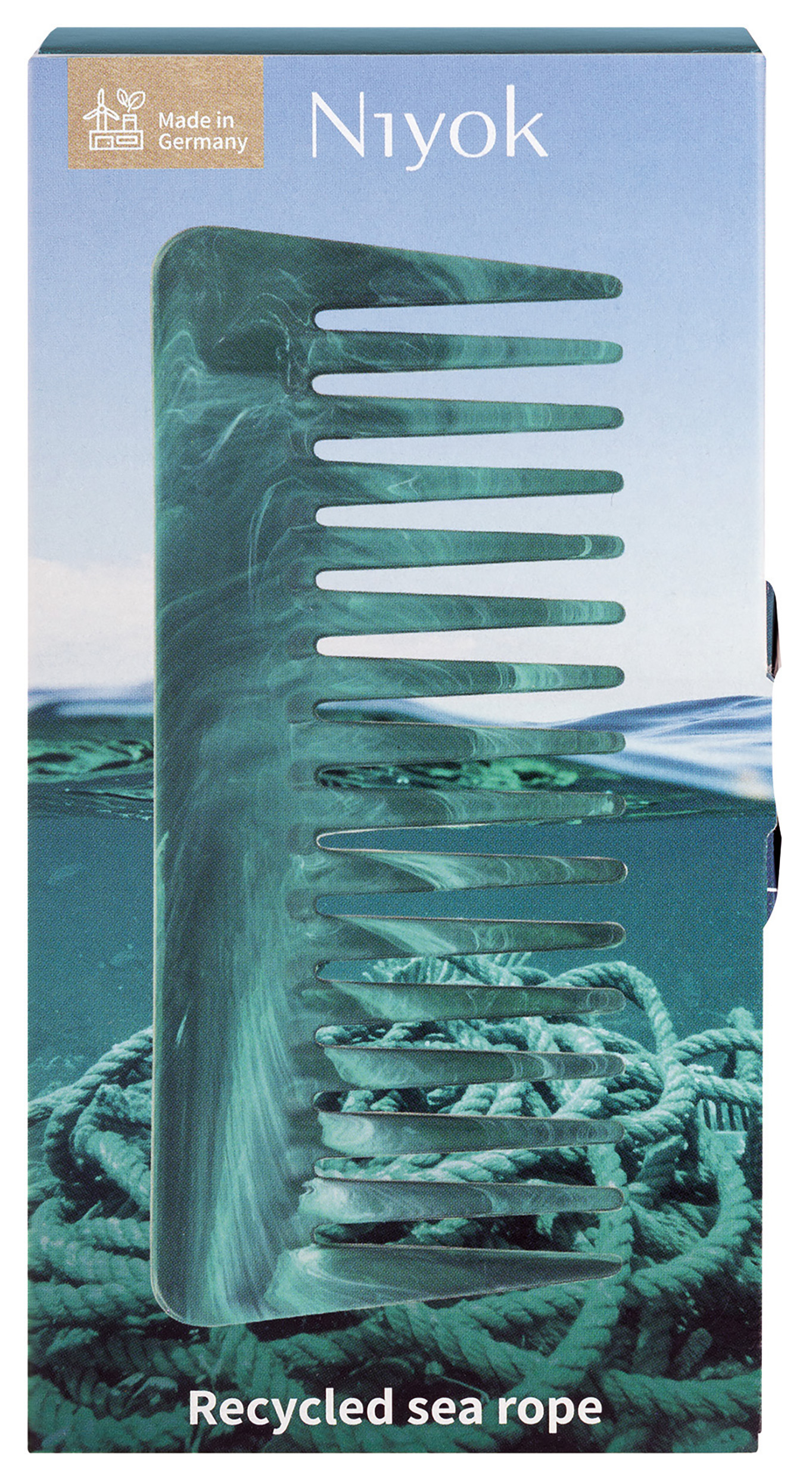 Niyok Curly Comb Recycled Sea Rope - För lockigt, vågigt & fint naturligt hår