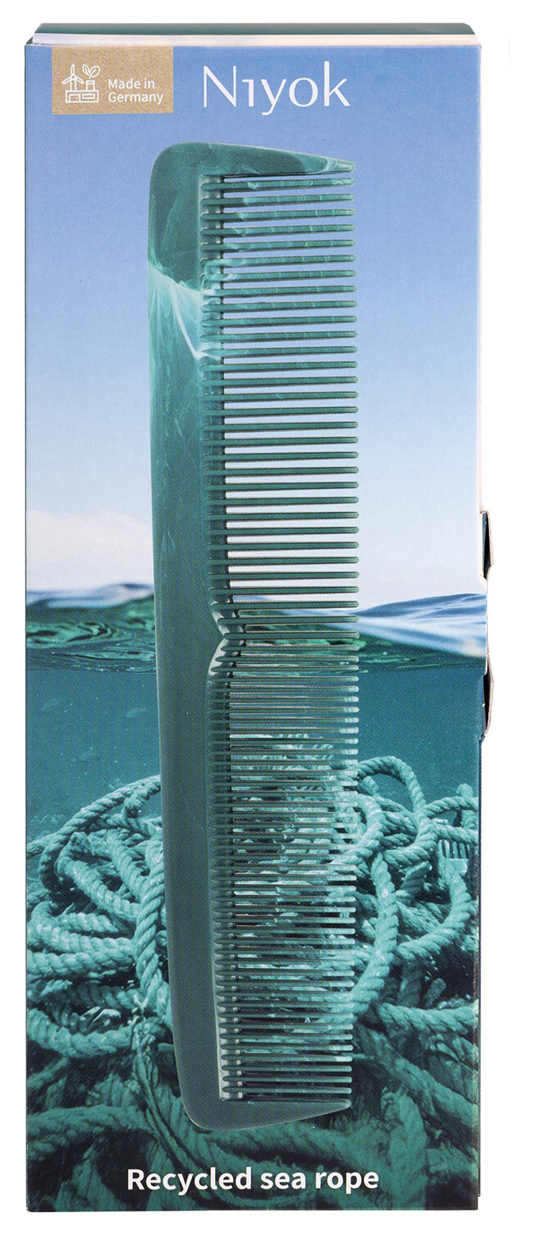 Niyok Styling Comb Recycled Sea Rope - För rakt hår, detaljrika looks & frisyrer med struktur