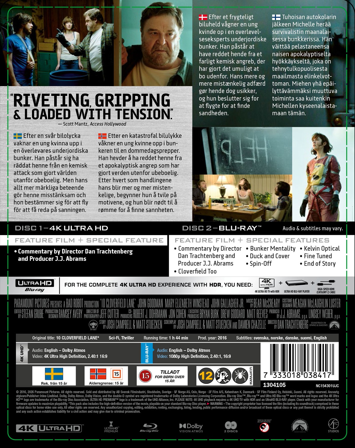 10 Cloverfield Lane (Limited Edition Steelbook) (4K Ultra HD + Blu-ray) - 2