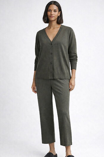 Movesgood - Athena Trousers Ankle Soft Khaki