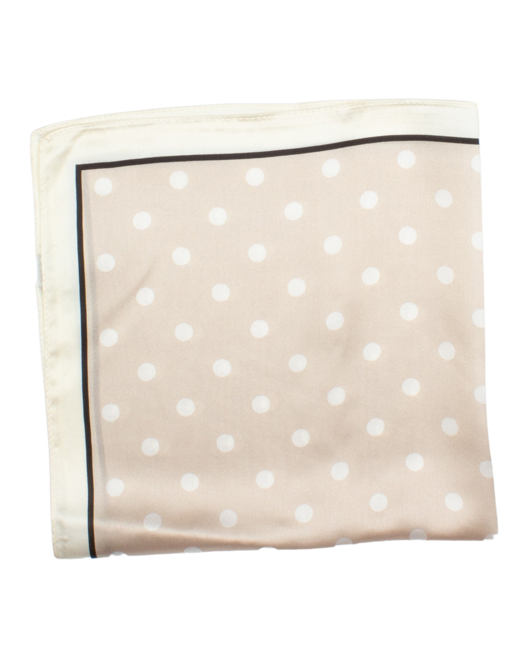 Sidenscarf Watford ljusbeige prickig - 2