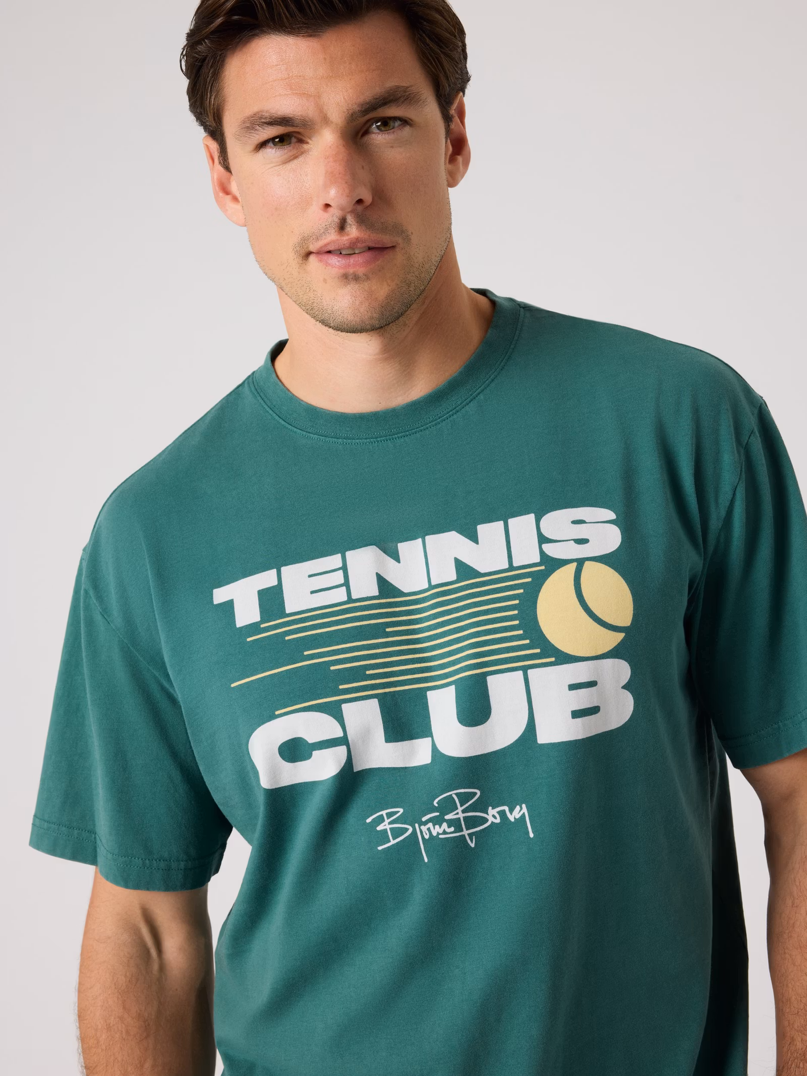 Björn Borg - Classic Print T-Shirt - Mallard Green - 3