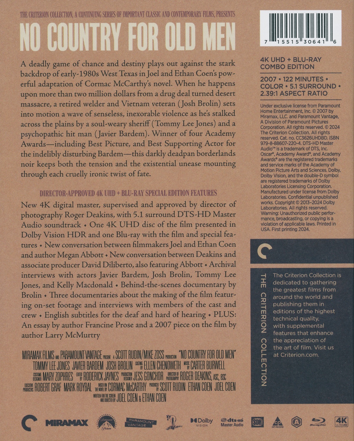 No Country For Old Men (Criterion Collection) (ej svensk text) (4K Ultra HD + Blu-ray) - 2