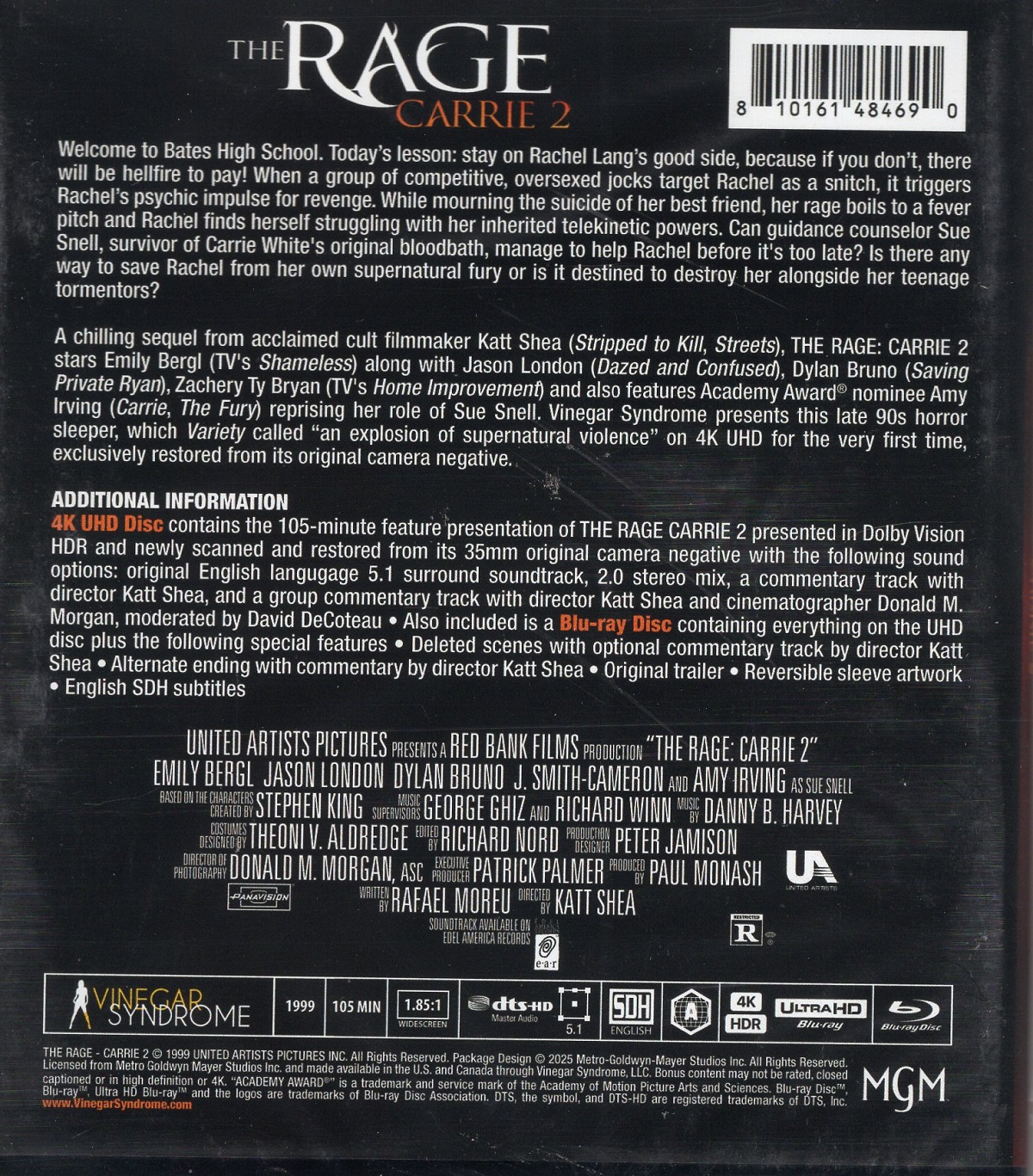 Rage - Carrie 2 (ej svensk text) (4K Ultra HD + Blu-ray) - 2